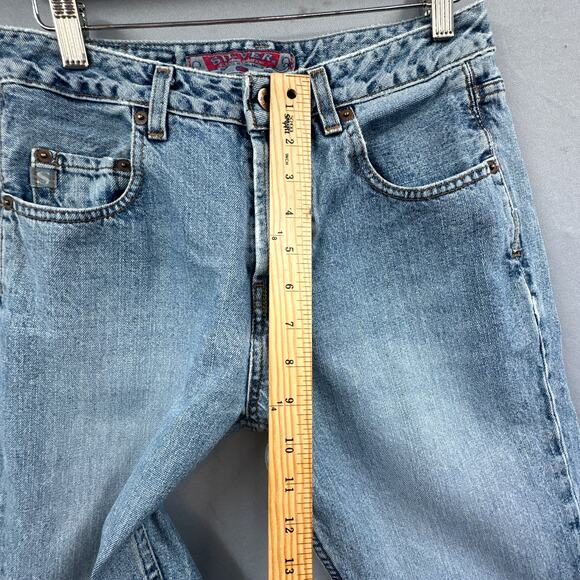 VTG Silver Jean 28x31 Straight Med Wash Y2K Street Western Casual Basic Grunge - Picture 14 of 16